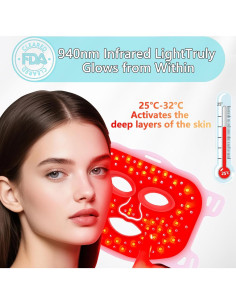 Máscara de Terapia de Luz Roja Coroever para Cara y Cuello 2