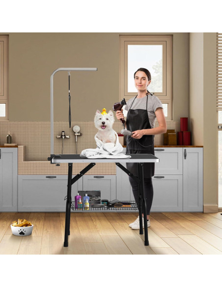 Mesa de Aseo para Perros YITAHOME 91.44 cm Ajustable Plegable
