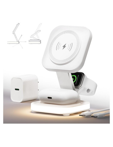 Cargador Inalámbrico Magnético 5 en 1 Quzudn para iPhone 12-16