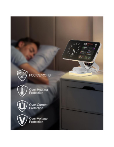 Cargador Inalámbrico Magnético 5 en 1 Quzudn para iPhone 12-16