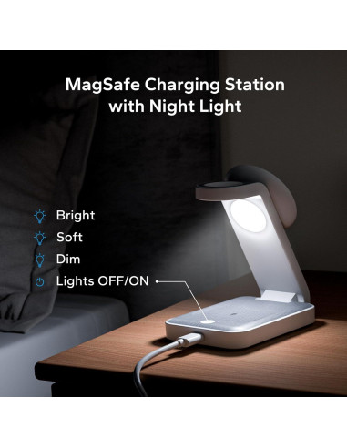 Estación de Carga Inalámbrica 3 en 1 Eazpower para iPhone y Apple Watch