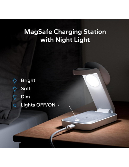 Estación de Carga Inalámbrica 3 en 1 Eazpower para iPhone y Apple Watch