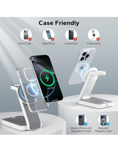 Estación de Carga Inalámbrica 3 en 1 Eazpower para iPhone y Apple Watch
