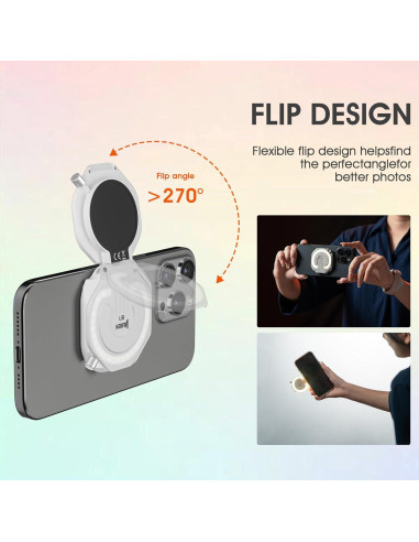 Luz de Selfie WUBEN E1 LED Recargable USB 300 Lúmenes