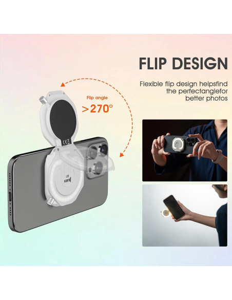 Luz de Selfie WUBEN E1 LED Recargable USB 300 Lúmenes