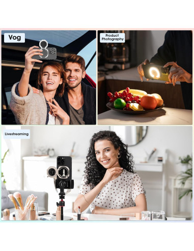 Luz de Selfie WUBEN E1 LED Recargable USB 300 Lúmenes