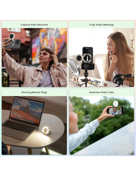 Luz de Selfie WUBEN E1 LED Recargable USB 300 Lúmenes