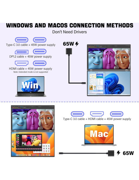 Monitor Doble Plegable InnoView 23.8" 2K QHD 100% sRGB Monitor Doble Plegable InnoView 23.8" 2K QHD 100% sRGB