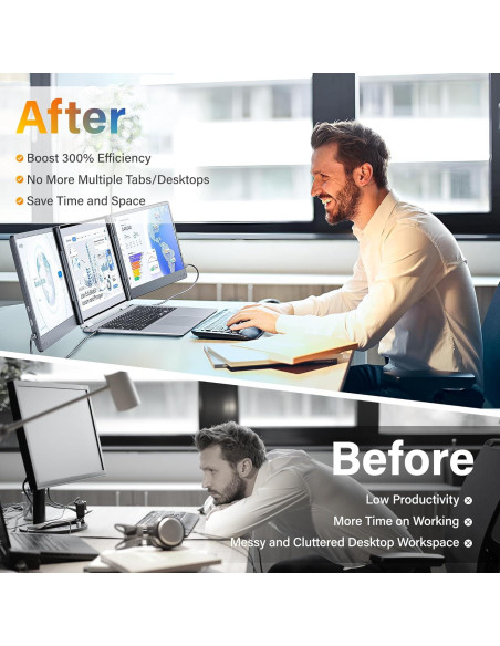 Extensor de Pantalla Portátil Kasorey T2Pro 14" FHD 1080P