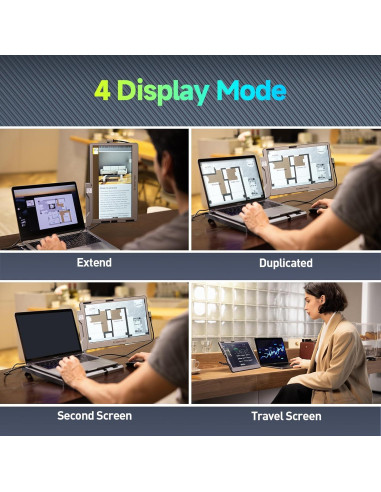 Maxfree F1 Extensor de Pantalla Portátil 14" FHD 1080p