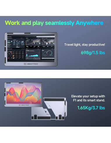 Maxfree F1 Extensor de Pantalla Portátil 14" FHD 1080p