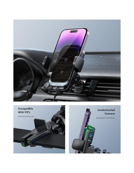 Cargador Inalámbrico para Auto ZeeHoo ICEBLOCK 15W Doble Bobina Cargador Inalámbrico para Auto ZeeHoo ICEBLOCK 15W Doble Bobina