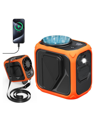 Ventilador Portátil de Cintura YISKDE JF002 10000mAh 5 Velocidades