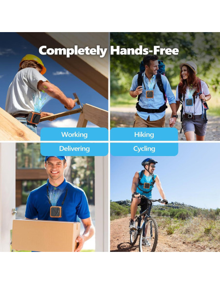 Ventilador Portátil de Cintura YISKDE JF002 10000mAh 5 Velocidades