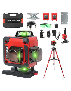 Nivel Láser 4D Verde CNKMJRBD con Trípode y Control Remoto