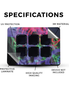 Piel Brillante de Vinilo 3M para Elgato Stream Deck Mini - Salpicadura Neón 2