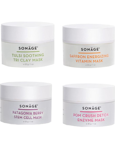 Kit de Muestras Sonage - 4 Máscaras Faciales Hidratantes