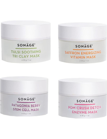 Kit de Muestras Sonage - 4 Máscaras Faciales Hidratantes