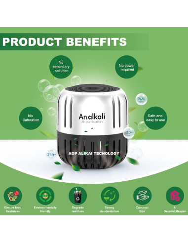 Desodorante de Refrigerador AOP ALKALI 2Pack Ecológico 199g