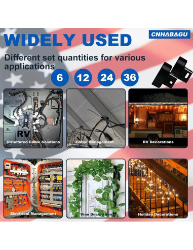 Soporte de Brida Magnética CNHABAGU 24 Piezas 11.34 kg Negro