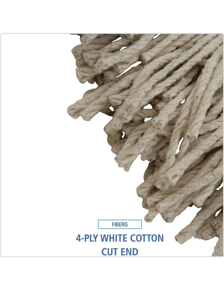 Cabezal de Mopa Boardwalk CM22024 Algodón Blanco 12 Unidades