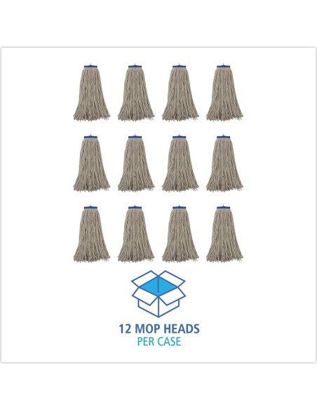 Cabezal de Mopa Boardwalk CM22024 Algodón Blanco 12 Unidades