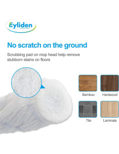 Mopa Eyliden de Microfibra con Escurridor y 2 Cabezas 146 cm 2