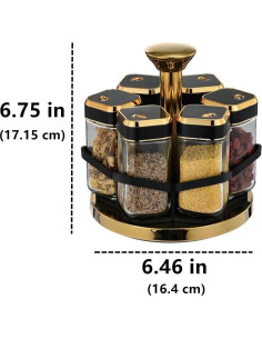 Organizador Giratorio de Especias TSY TOOL 360 con 6 Tarros 2