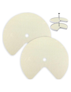 Forro de estante Lazy Susan 66 cm - 2 piezas antideslizantes