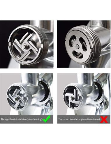 Cuchilla de Picadora de Carne OZIO Acero Inoxidable Tamaño 5 - 2 Piezas