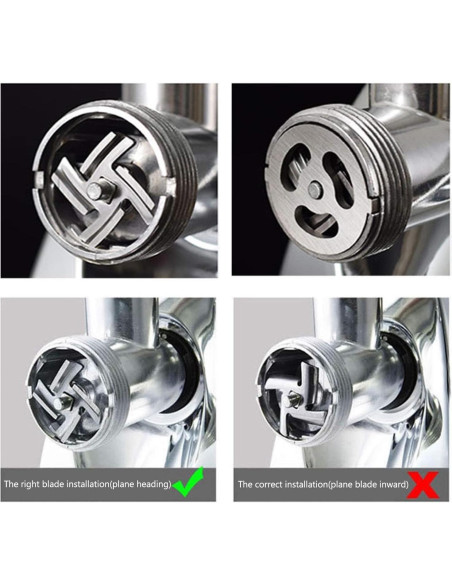 Cuchilla de Picadora de Carne OZIO Acero Inoxidable Tamaño 5 - 2 Piezas