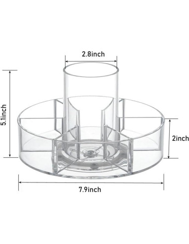 Organizador de Maquillaje Rotatorio 360 Forfuture-go Transparente