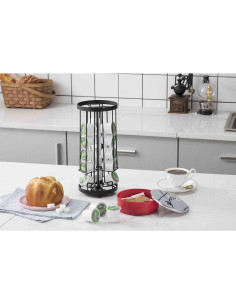 Carrousel de Almacenamiento de Cápsulas de Café Premium Racks - Base Giratoria - Caja de Azúcar Removible 2