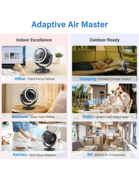 Ventilador de Escritorio Recargable Maoligo F168 10" Gris