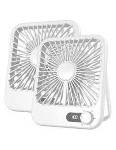 Ventiladores Portátiles RITHUS SK-101, 2 Piezas, 3000mAh, 100 Velocidades