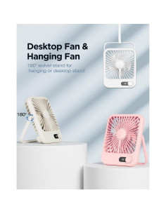 Ventiladores Portátiles RITHUS SK-101, 2 Piezas, 3000mAh, 100 Velocidades 2