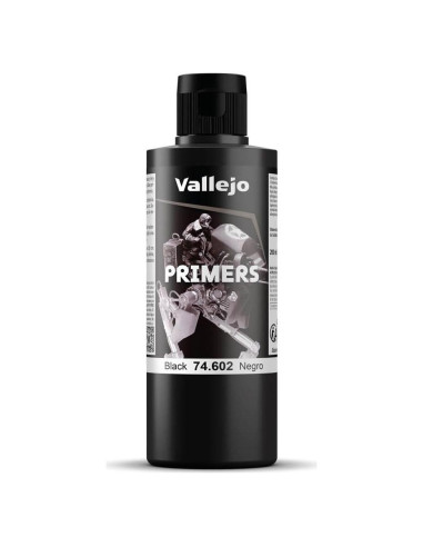 Imprimación Acrílica Vallejo Negra 200 ml para Aerografía