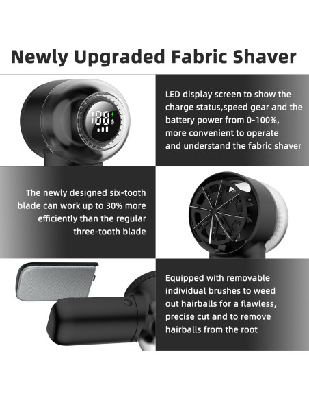 Afeitadora de Tela Eléctrica Ollse Recargable 120ml Negro