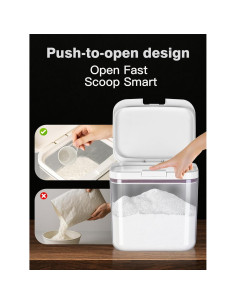 Dispensador de arroz 2.8L LivLab Mker hermético transparente 2