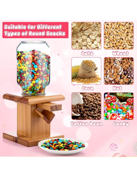 Dispensador de Dulces de Madera Maxdot 2 Pcs 680g 28cm