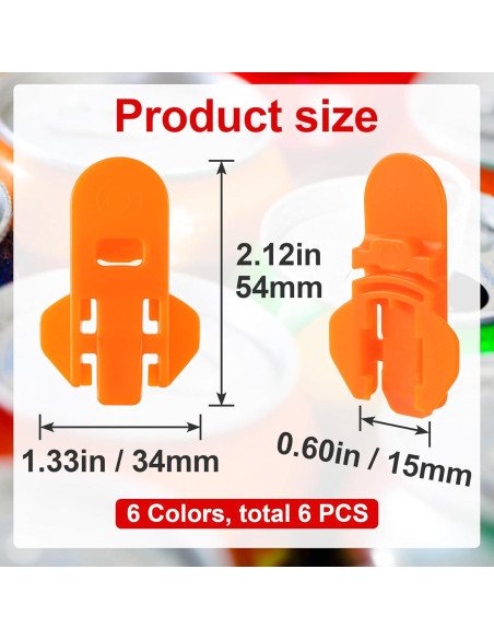 6 Abridores Manuales de Latas Pndeyo - Plástico Reutilizable