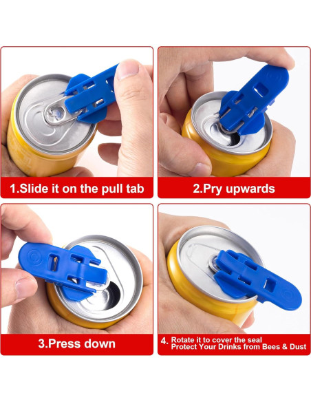 6 Abridores Manuales de Latas Pndeyo - Plástico Reutilizable