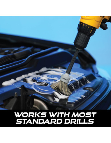 Juego de Cepillos Detalladores VIKING para Taladro - 2 Piezas