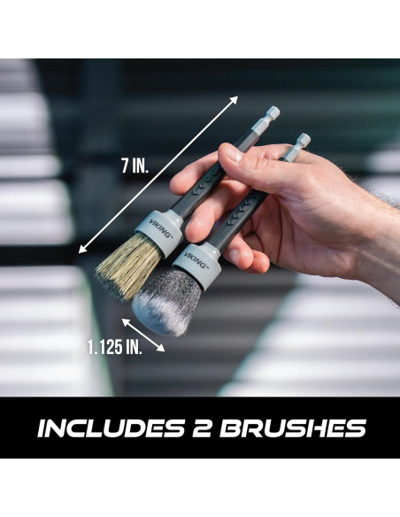 Juego de Cepillos Detalladores VIKING para Taladro - 2 Piezas