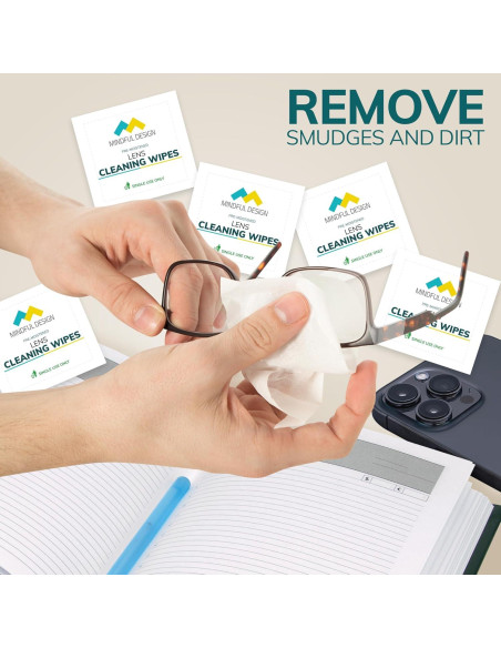 Toallitas de limpieza de lentes Mindful Design 210 unidades