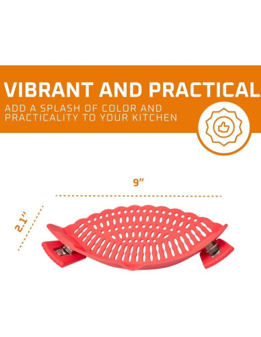 Colador de Silicona Clip On POLYKAY 22.4 cm Apto Lavavajillas