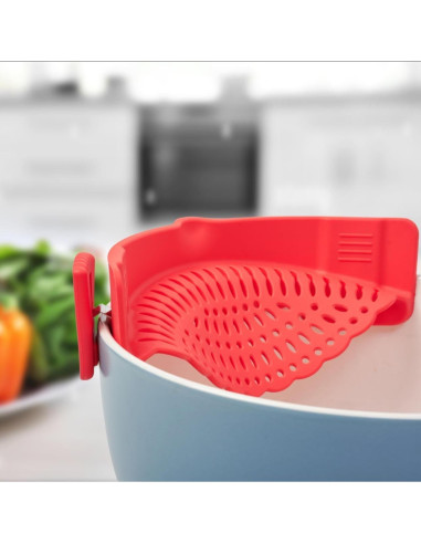 Colador de Silicona Clip On POLYKAY 22.4 cm Apto Lavavajillas