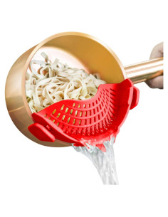 Colador de Silicona Clip-On LUXIS DESIGNS Rojo 22x8 cm