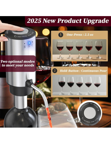 Aereador de Vino Eléctrico Aisining con Decantador y Dispensador