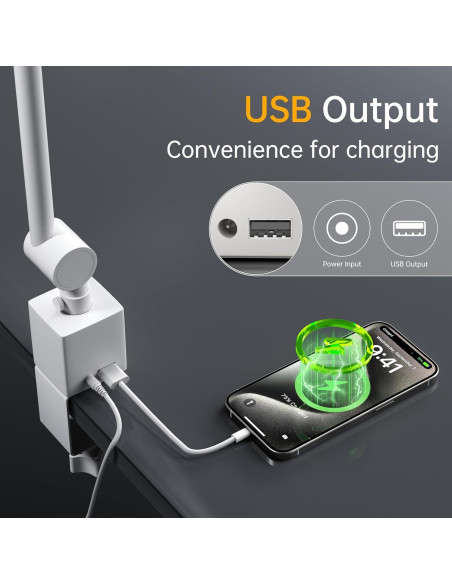 Lámpara de Escritorio LED deeloop HT8884-KC 2 Brazos Ajustables